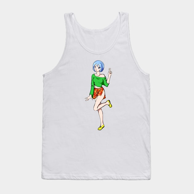 crypto - NFT - manga girl – Kryptine - [Kryptine 21] [1223000] Tank Top by LiveForever